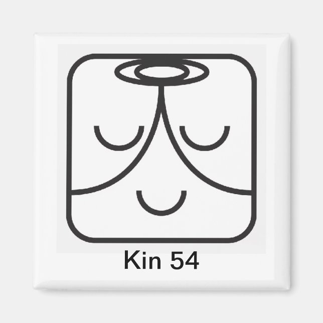Tzolkin Mago Branco Kin 54 Magnet (Front)