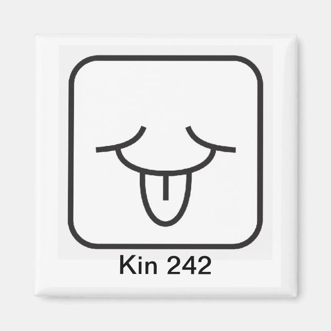 Tzolkin Vento Branco Kin 242 Magnet (Front)