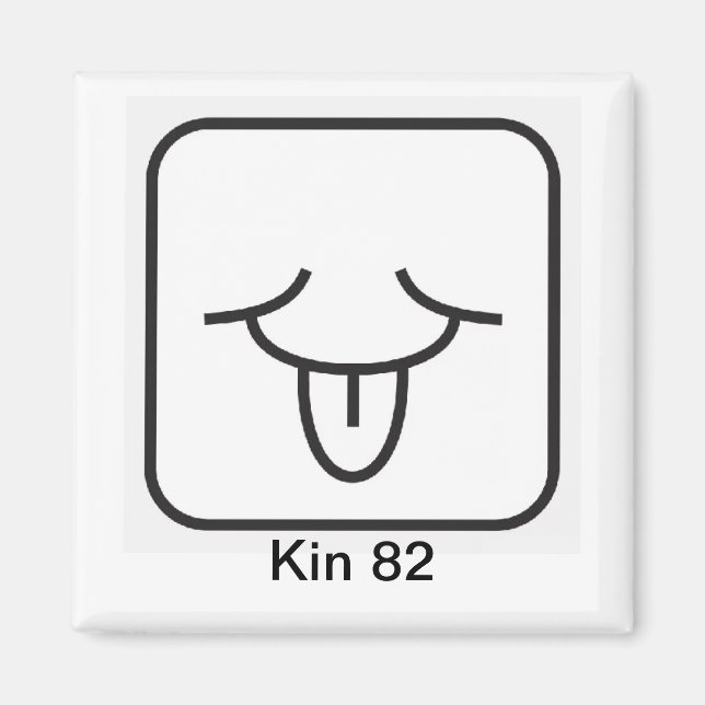 Tzolkin Vento Branco Kin 82 Magnet (Front)