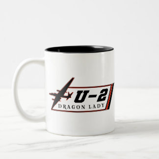 U2 Dragon Lady spy plane Two-Tone Coffee Mug