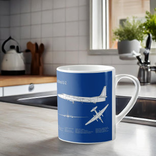 U-2 Dragon Lady - Aeroplane Blueprint Plans ABD Coffee Mug