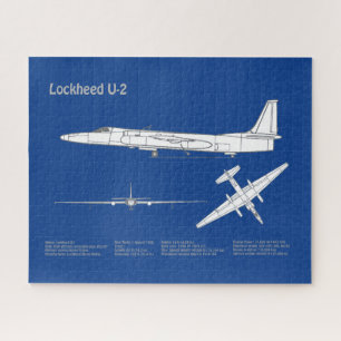 U-2 Dragon Lady - Aeroplane Blueprint Plans ABD Jigsaw Puzzle