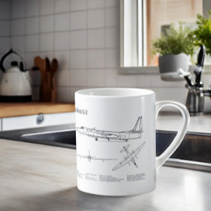 U-2 Dragon Lady - Aeroplane Blueprint Plans BD Coffee Mug