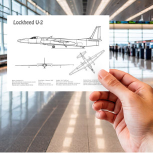 U-2 Dragon Lady - Aeroplane Blueprint Plans BD Postcard