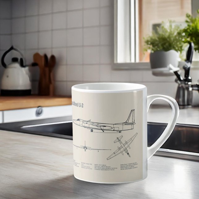 U-2 Dragon Lady - Aeroplane Blueprint Plans SD Coffee Mug (Creator Uploaded)