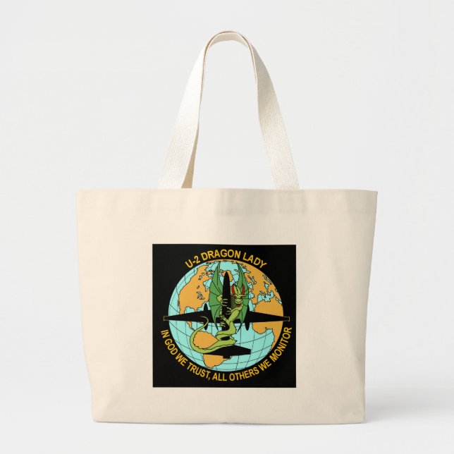 U-2 Dragon Lady Large Tote Bag (Front)
