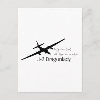 U-2 In God we Trust, All others we Monitor! Postcard