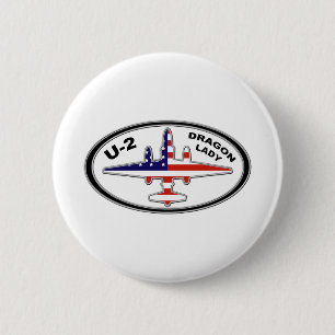U-2 Spy Plane 6 Cm Round Badge