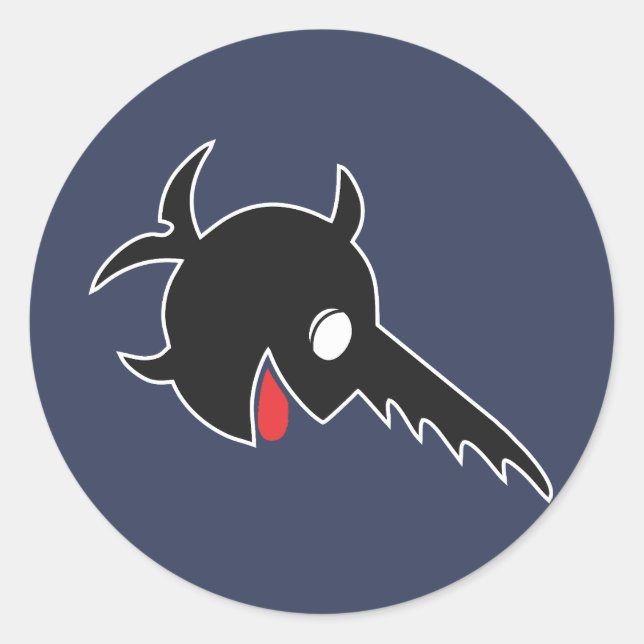 U-96 Emblem - The laughing Swordfish Classic Round Sticker (Front)