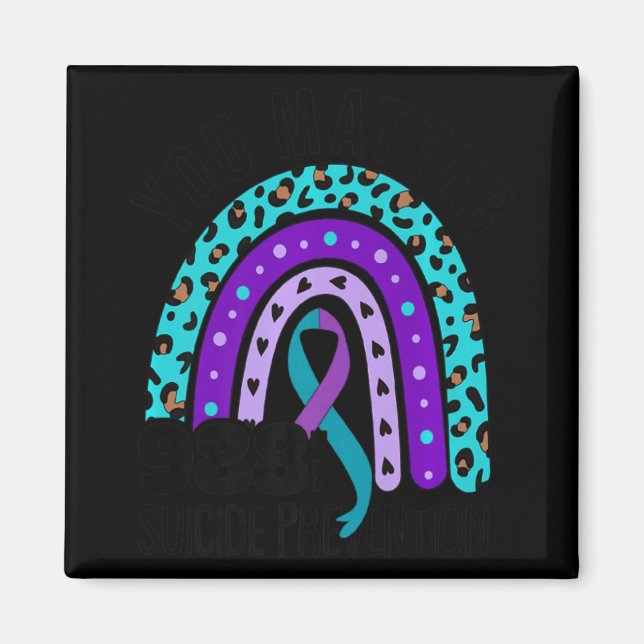 U 988 Love Heart Social Worker Suicide Prev  Magnet (Front)