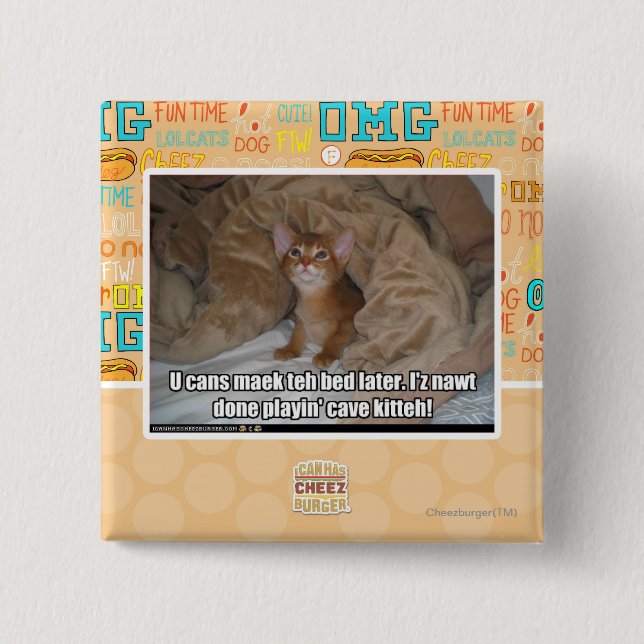 U can maek the bed later. 15 cm square badge (Front)