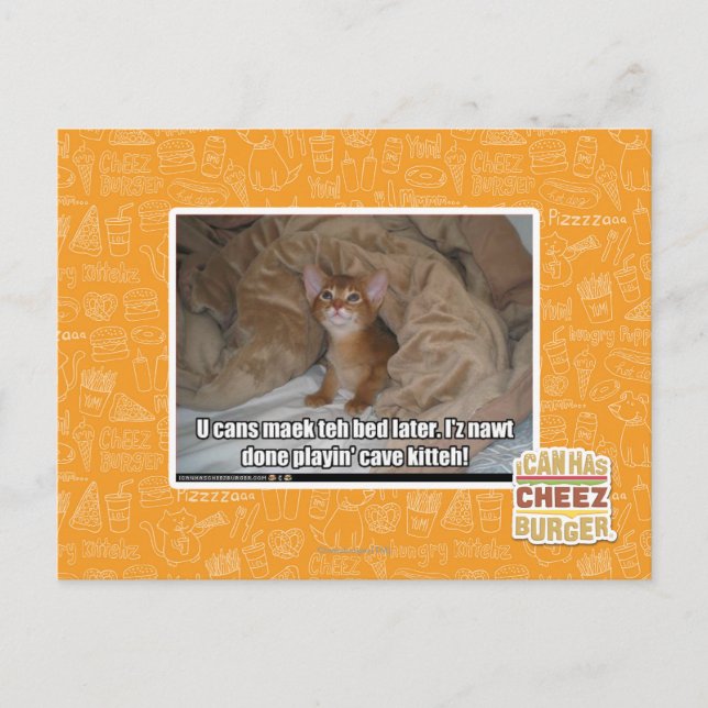 U can maek the bed later. postcard (Front)