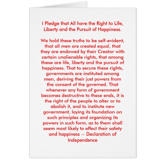 !!! U Create Declaration of Independence (Front)