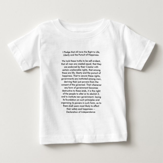 !!! U Create Declaration of Independence Baby T-Shirt (Front)