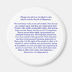 !!! U Create Declaration of Independence Magnet