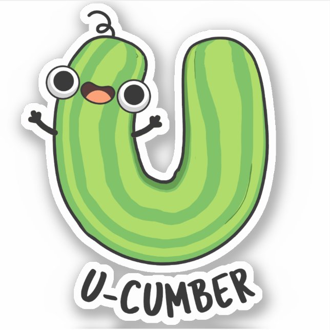 U-cumber Funny Cucumber Pun  (Front)
