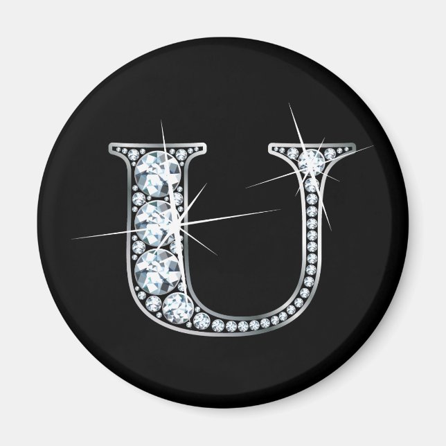 "U" Diamond Bling Magnet (Front)