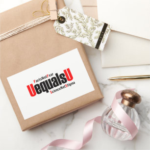 U equals U - HIV Undetectable - Science not Stigma Rectangular Sticker