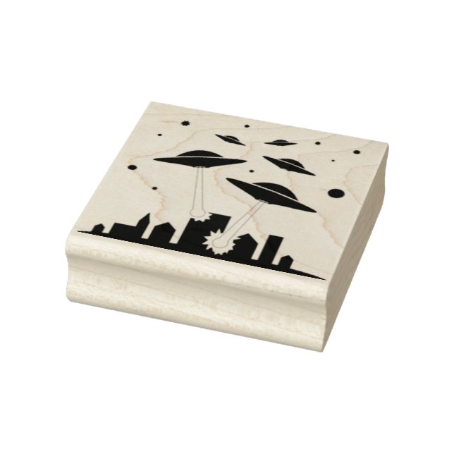 U.F.O. attack Rubber Stamp (Stamp)