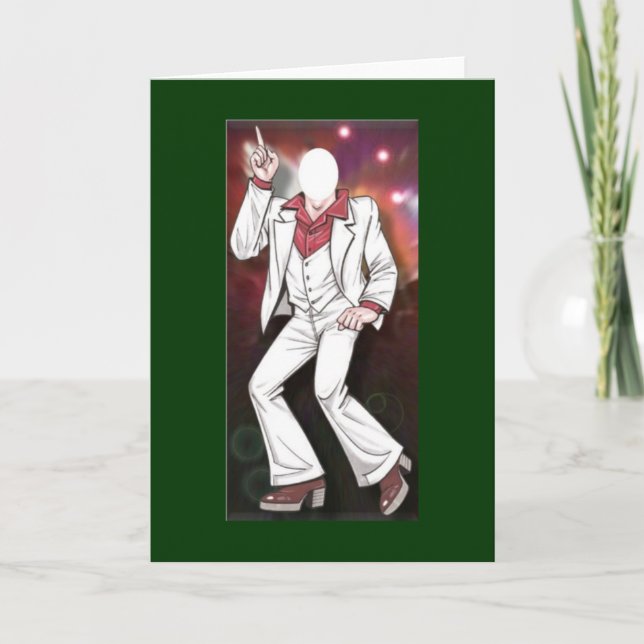 U Fill Photo Male Disco Dancer Card (Front)