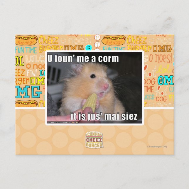U found me a corn postcard (Front)