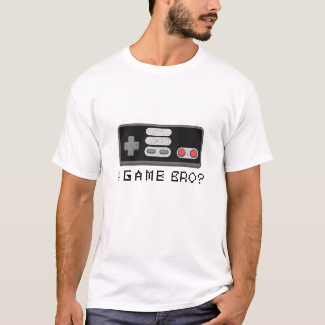 U GAME BRO? Retro Classic Video Gamer Controller T-Shirt (Front)