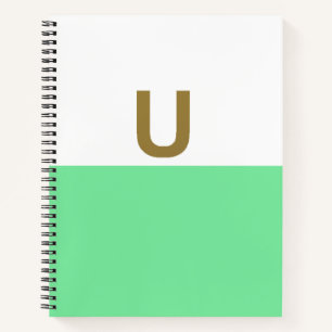 U Gold Initial Notebook
