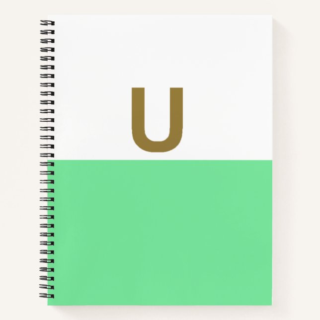 U Gold Initial Notebook (Front)