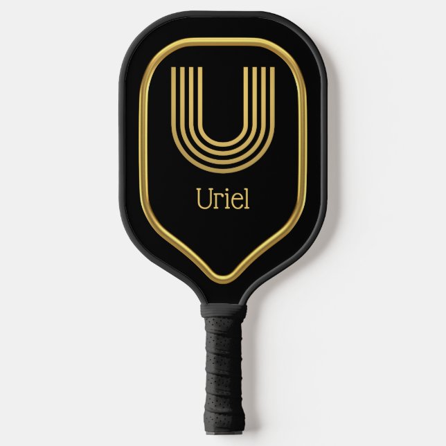 U Gold Initial Pickleball Paddle (Front)