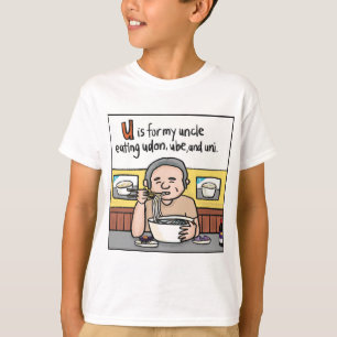 U is for Udon, Ube, and Uni Kids T-shirt