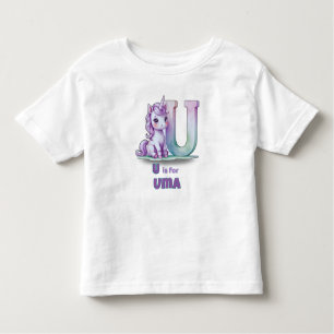 U is for Unicorn – Personalized Toddler T-shirt