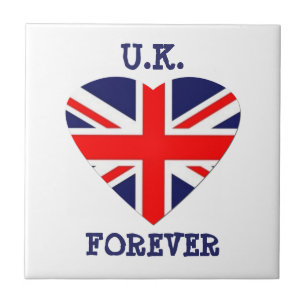 U.K.-Forever!-Union Jack Heart Tile
