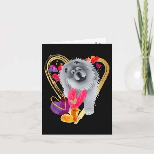 U MAKE MY HEART GO BLING - Blue Chow art cards (Front)