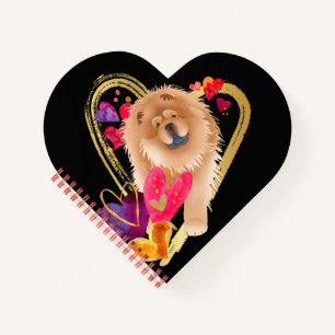 U MAKE MY HEART GO BLING - Chow heart notebook