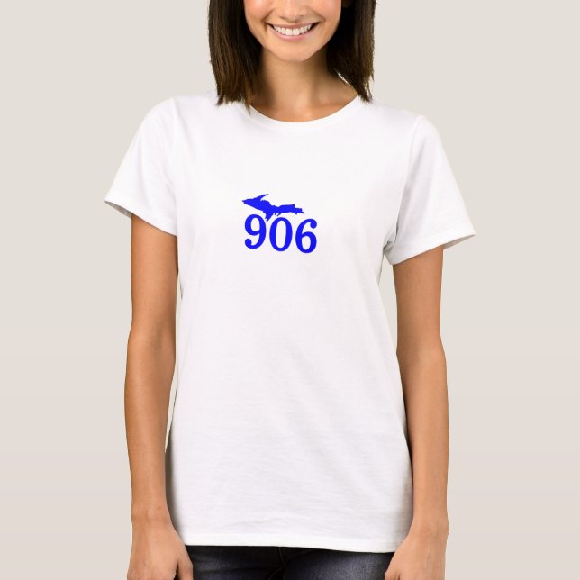 U.P. Yooper 906 T-Shirts Upper Michigan Area Code (Front)