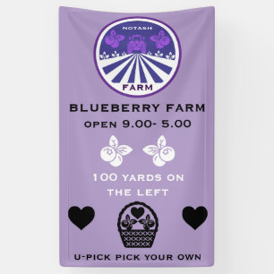 U-Pick Blueberry Farm Promotion Banner