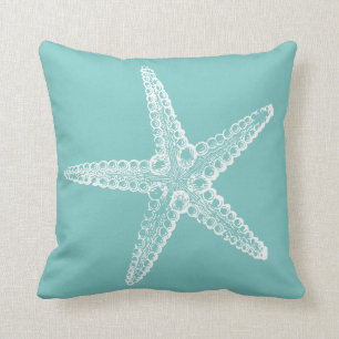 U PICK COLOR! White Starfish Custom Beach House Cushion