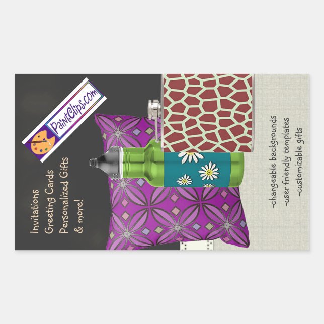 U Pick Colour/ Country Burlap Black Board Chalk Rectangular Sticker (Front)