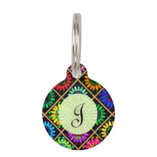 U Pick Colour/ Radiant Scrapbook Flowers on Pet Tag