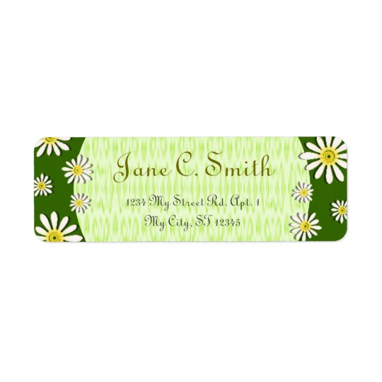 U-pick Colour/ Whimsical Wildflower Daisy Return Address Label