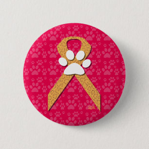 U-pick the Colour/Animal Cruelty Prevention Ribbon 6 Cm Round Badge