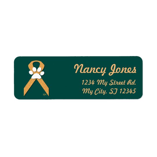 U-pick the Colour/Animal Cruelty Prevention Ribbon Return Address Label