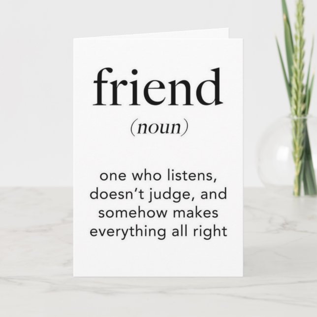 U R THE DEFINITION OF FRIEND HAPPY BIRTHDAY CARD (Front)