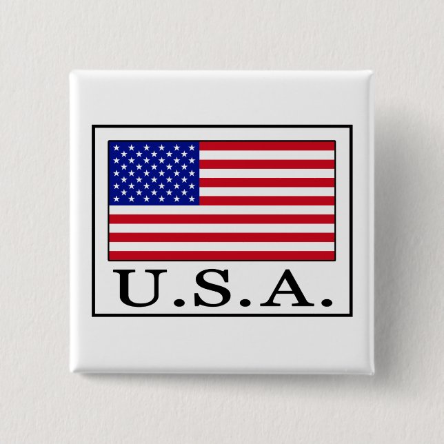 U.S.A. 15 CM SQUARE BADGE (Front)