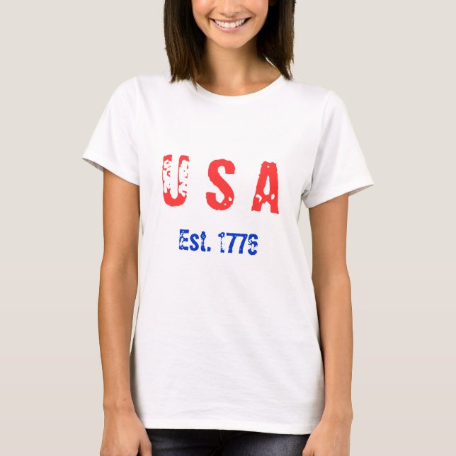 U S A 4th of July T-Shirt (Front)