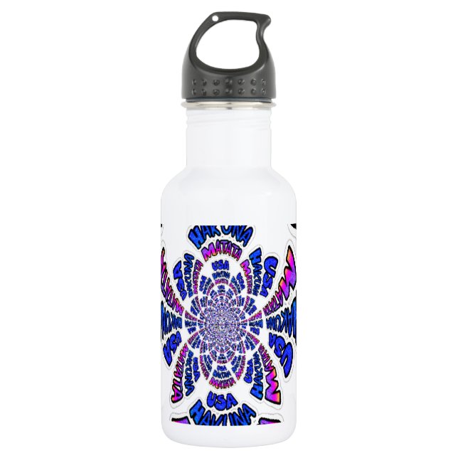 U.S.A beautiful amazing text quote design 532 Ml Water Bottle (Front)