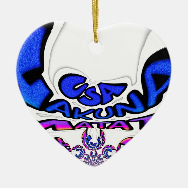 U.S.A beautiful amazing text quote design Ceramic Ornament (Front)