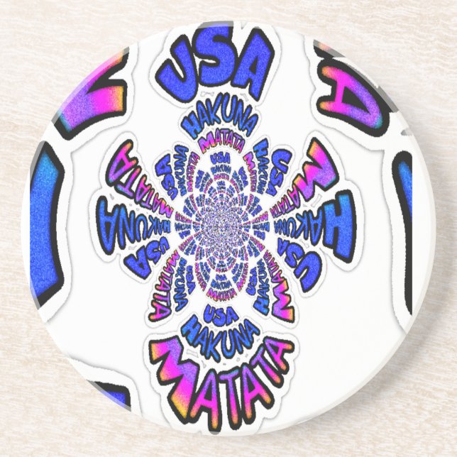 U.S.A beautiful amazing text quote design Coaster (Front)