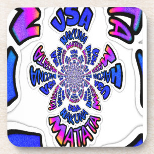 U.S.A beautiful amazing text quote design Coaster