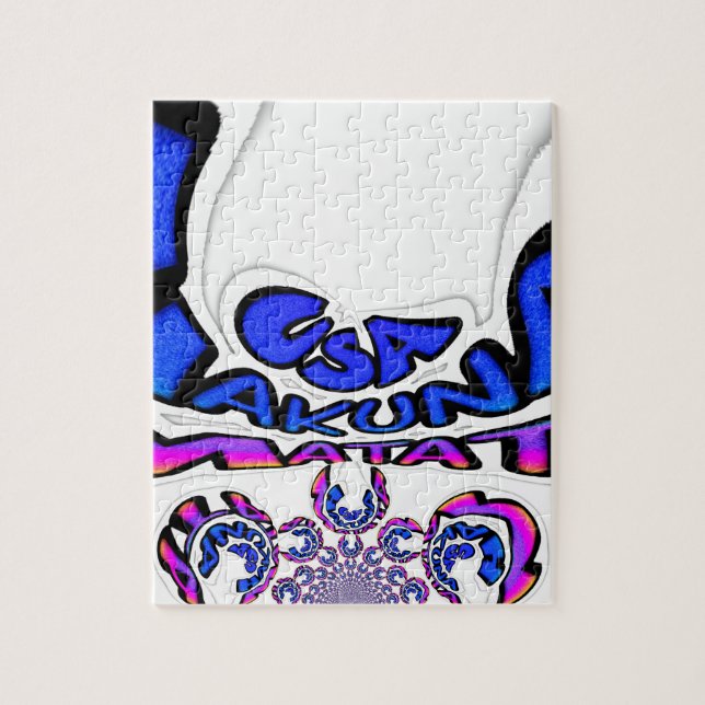 U.S.A beautiful amazing text quote design Jigsaw Puzzle (Vertical)